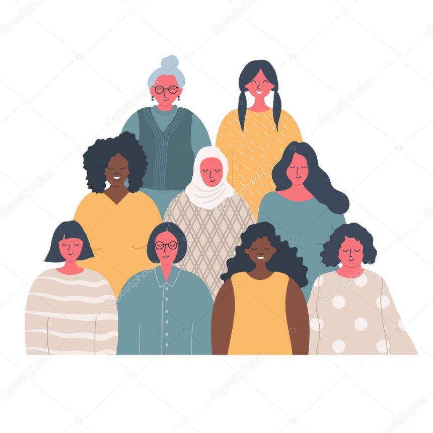 depositphotos 439896696 stock illustration women community female solidarity international